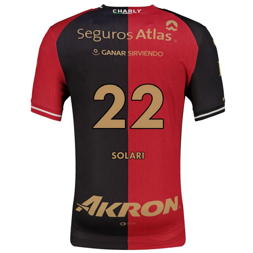 Danxen Mujer Camiseta Augusto Solari #22 Rojo Negro Marrón 1ª Equipación 2026/27 La Camisa