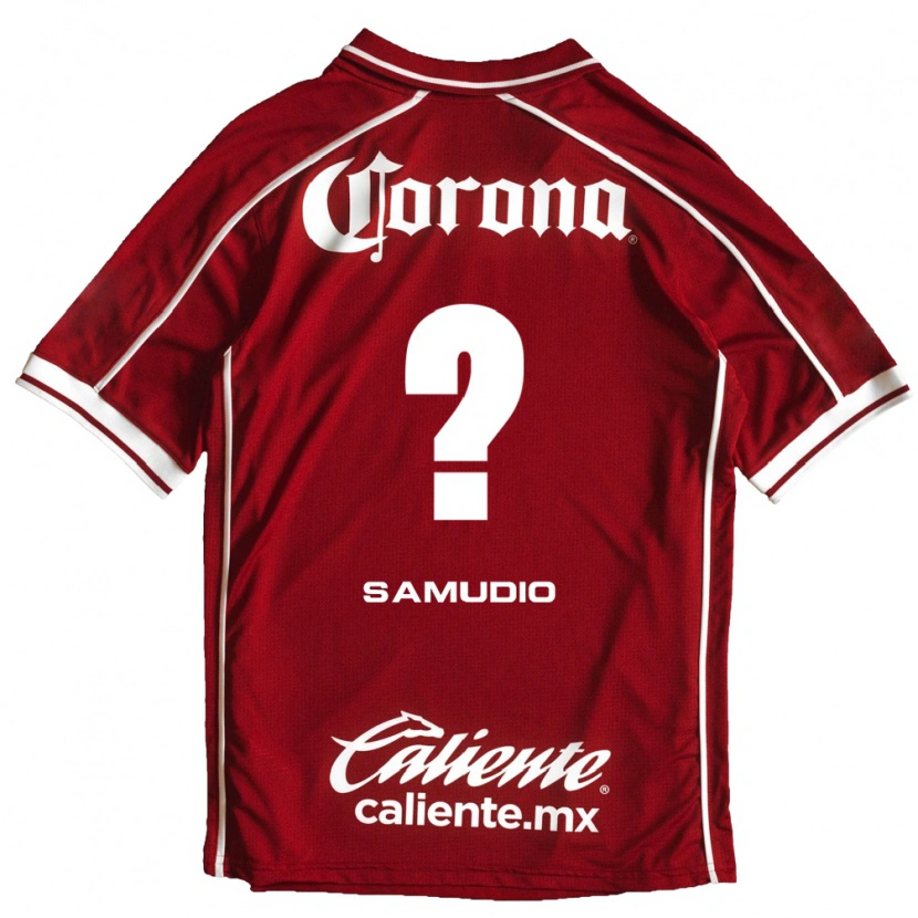 Danxen Mujer Camiseta Braian Samudio #0 Blanco Rojo 1ª Equipación 2026/27 La Camisa