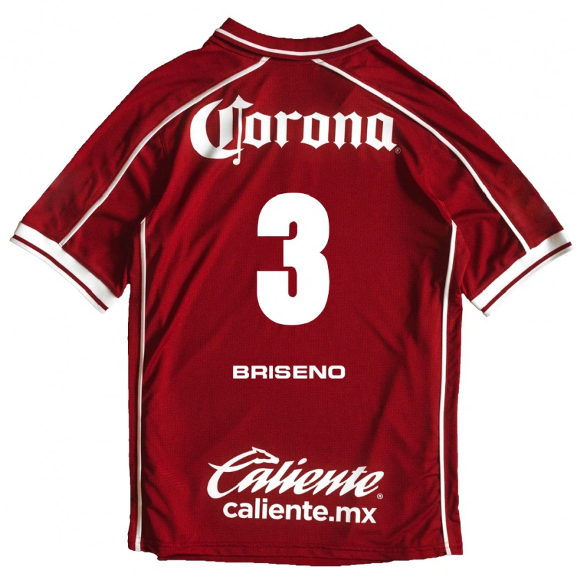Danxen Mujer Camiseta Antonio Briseño #3 Blanco Rojo 1ª Equipación 2026/27 La Camisa