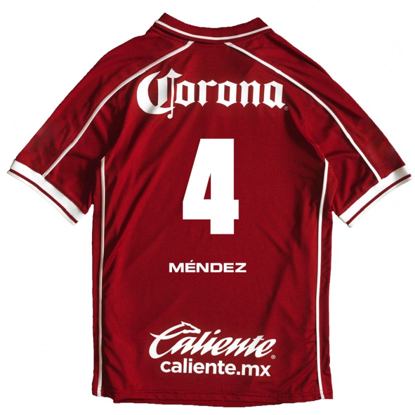 Danxen Mujer Camiseta Bruno Méndez #4 Blanco Rojo 1ª Equipación 2026/27 La Camisa