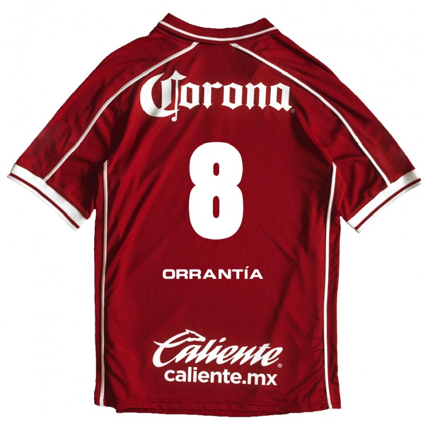 Danxen Mujer Camiseta Carlos Orrantia #8 Blanco Rojo 1ª Equipación 2026/27 La Camisa