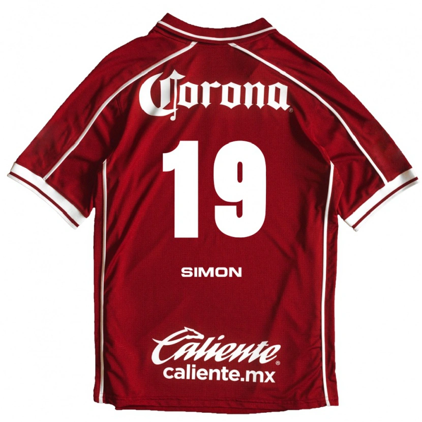Danxen Mujer Camiseta Santiago Simón #19 Blanco Rojo 1ª Equipación 2026/27 La Camisa