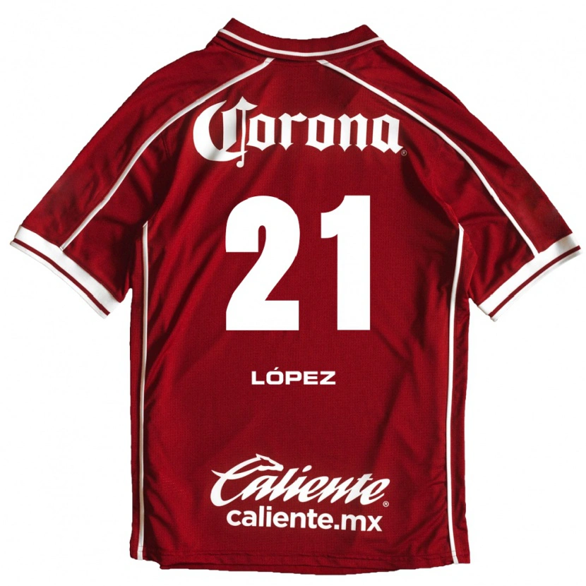 Danxen Mujer Camiseta Iván López #21 Blanco Rojo 1ª Equipación 2026/27 La Camisa