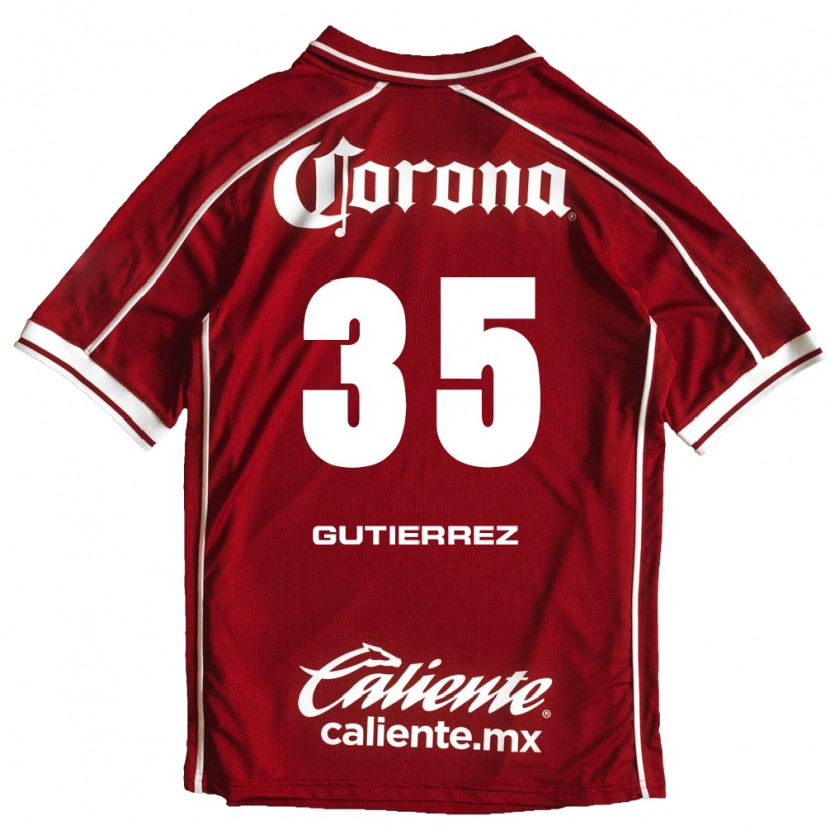Danxen Mujer Camiseta Érick Gutiérrez #35 Blanco Rojo 1ª Equipación 2026/27 La Camisa