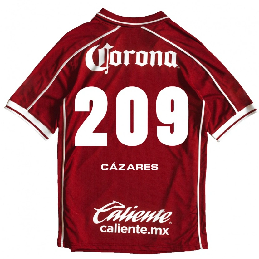 Danxen Mujer Camiseta Dimas Cázares #209 Blanco Rojo 1ª Equipación 2026/27 La Camisa