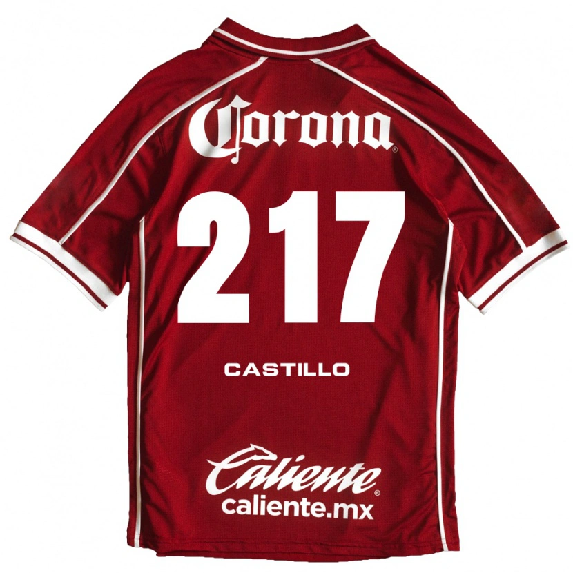 Danxen Mujer Camiseta Klever Castillo #217 Blanco Rojo 1ª Equipación 2026/27 La Camisa