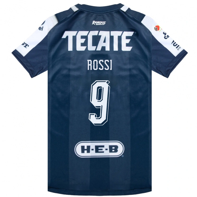 Danxen Mujer Camiseta Diego Rossi #9 Azul Tinta Blanco Rojo 1ª Equipación 2026/27 La Camisa