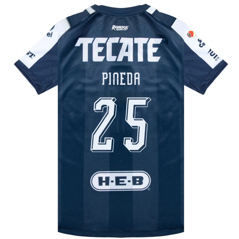 Danxen Mujer Camiseta Orbelín Pineda #25 Azul Tinta Blanco Rojo 1ª Equipación 2026/27 La Camisa