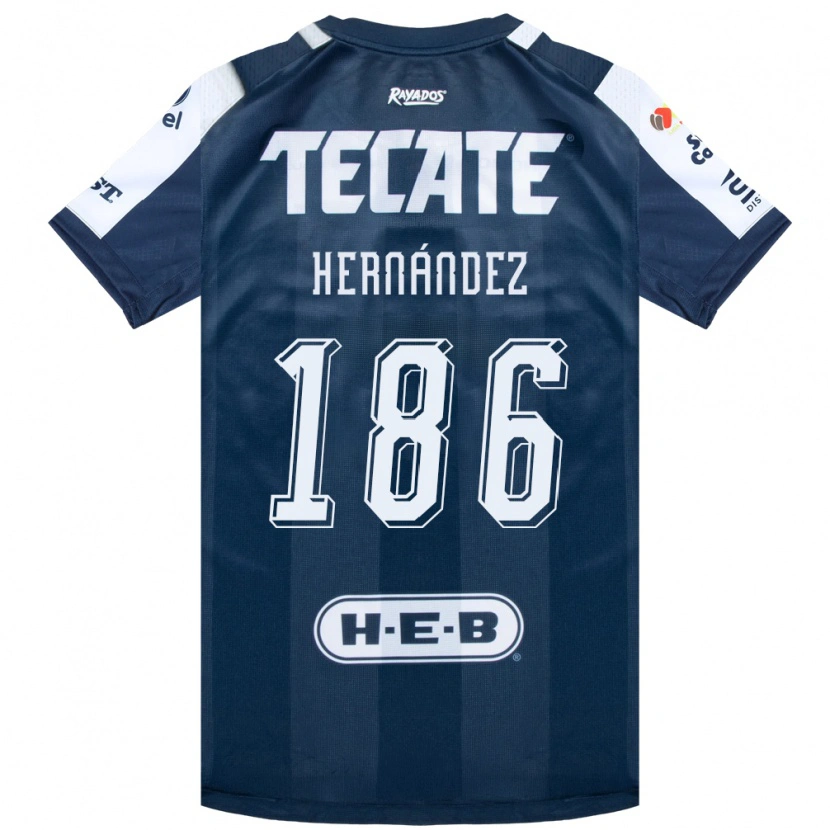 Danxen Mujer Camiseta Sebastián Hernández #186 Azul Tinta Blanco Rojo 1ª Equipación 2026/27 La Camisa