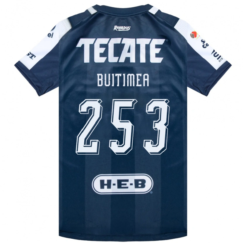 Danxen Mujer Camiseta Miguel Buitimea #253 Azul Tinta Blanco Rojo 1ª Equipación 2026/27 La Camisa