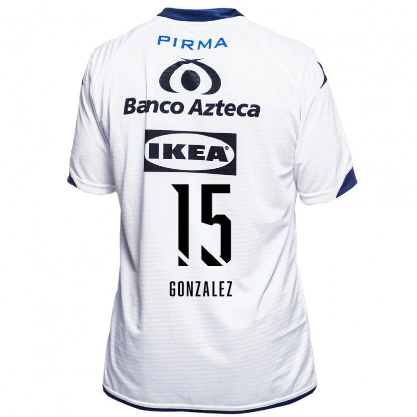 Danxen Mujer Camiseta Jaqueline González #15 Blanco Negro Azul 1ª Equipación 2026/27 La Camisa