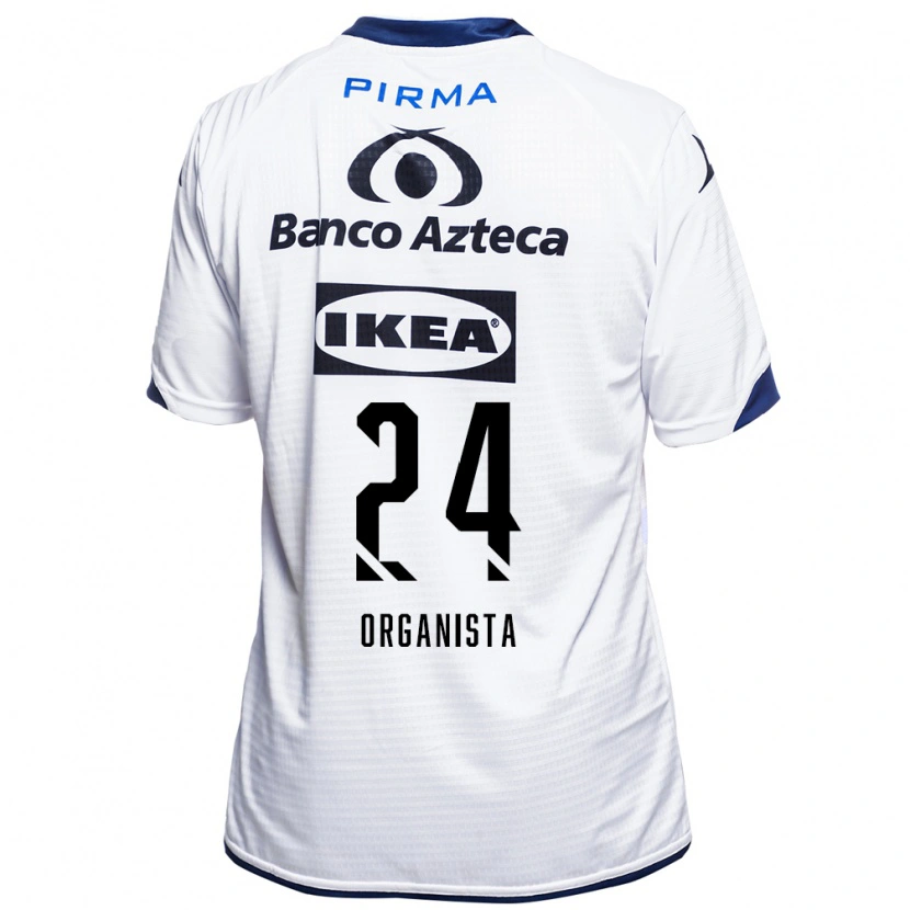 Danxen Mujer Camiseta Alejandro Organista #24 Blanco Negro Azul 1ª Equipación 2026/27 La Camisa