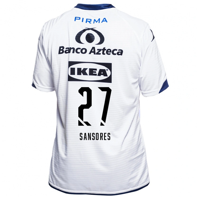 Danxen Mujer Camiseta Miguel Sansores #27 Blanco Negro Azul 1ª Equipación 2026/27 La Camisa