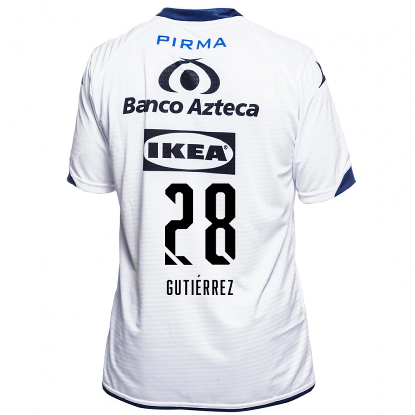 Danxen Mujer Camiseta Daniel Gutiérrez #28 Blanco Negro Azul 1ª Equipación 2026/27 La Camisa