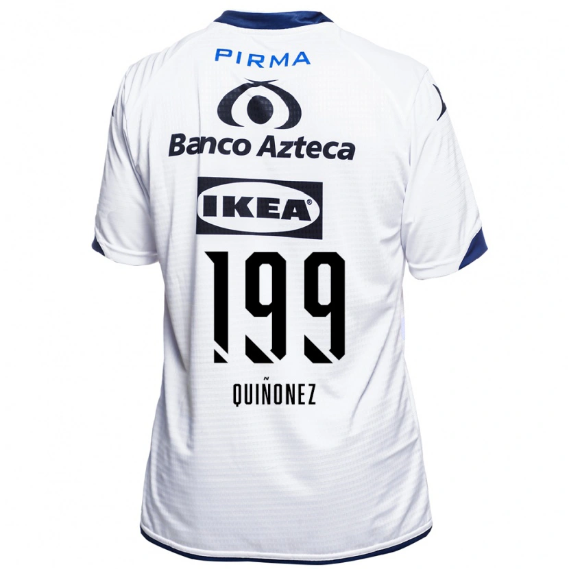 Danxen Mujer Camiseta Samuel Quiñonez #199 Blanco Negro Azul 1ª Equipación 2026/27 La Camisa