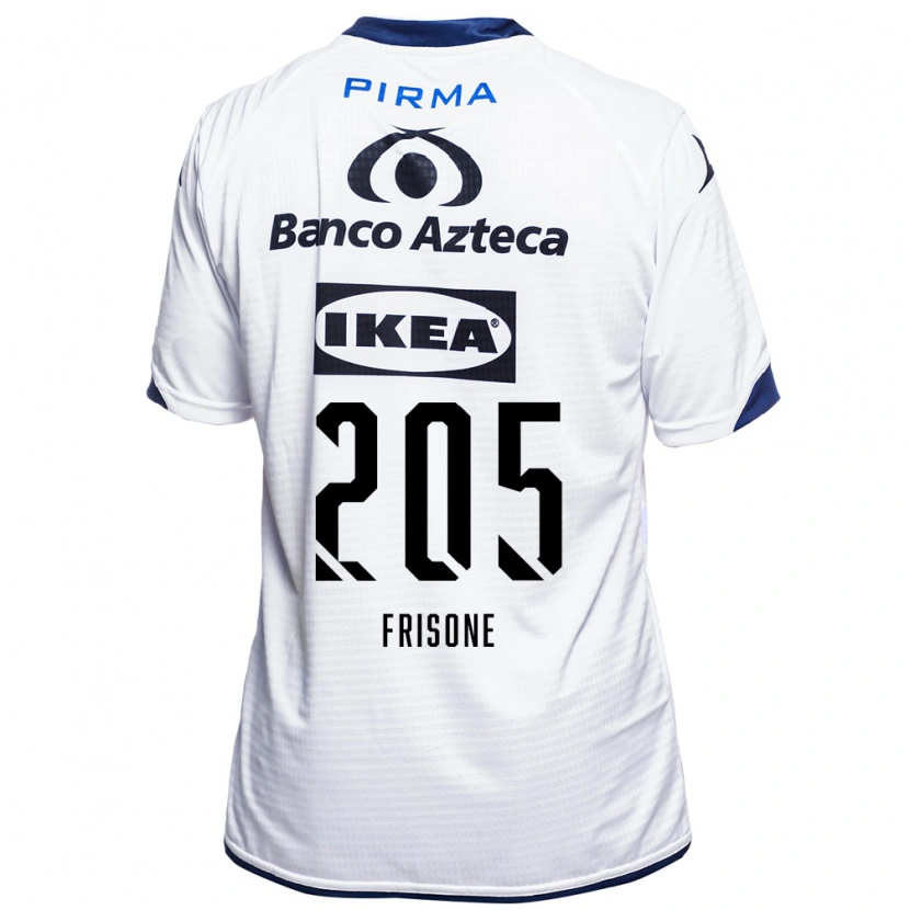 Danxen Mujer Camiseta Giovanni Frisone #205 Blanco Negro Azul 1ª Equipación 2026/27 La Camisa