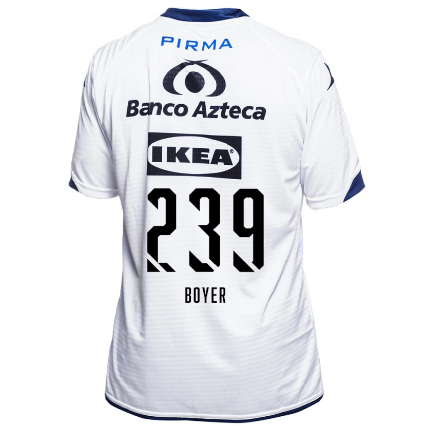 Danxen Mujer Camiseta Mateo Boyer #239 Blanco Negro Azul 1ª Equipación 2026/27 La Camisa