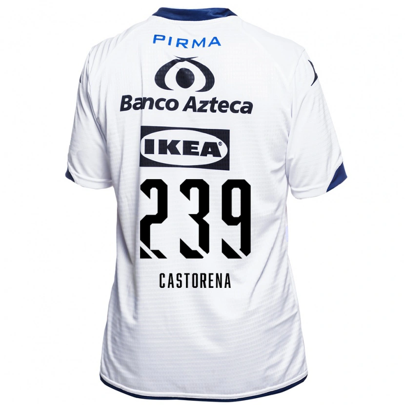 Danxen Mujer Camiseta Ernesto Castorena #239 Blanco Negro Azul 1ª Equipación 2026/27 La Camisa