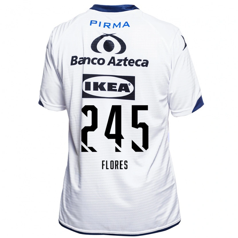 Danxen Mujer Camiseta José Flores #245 Blanco Negro Azul 1ª Equipación 2026/27 La Camisa