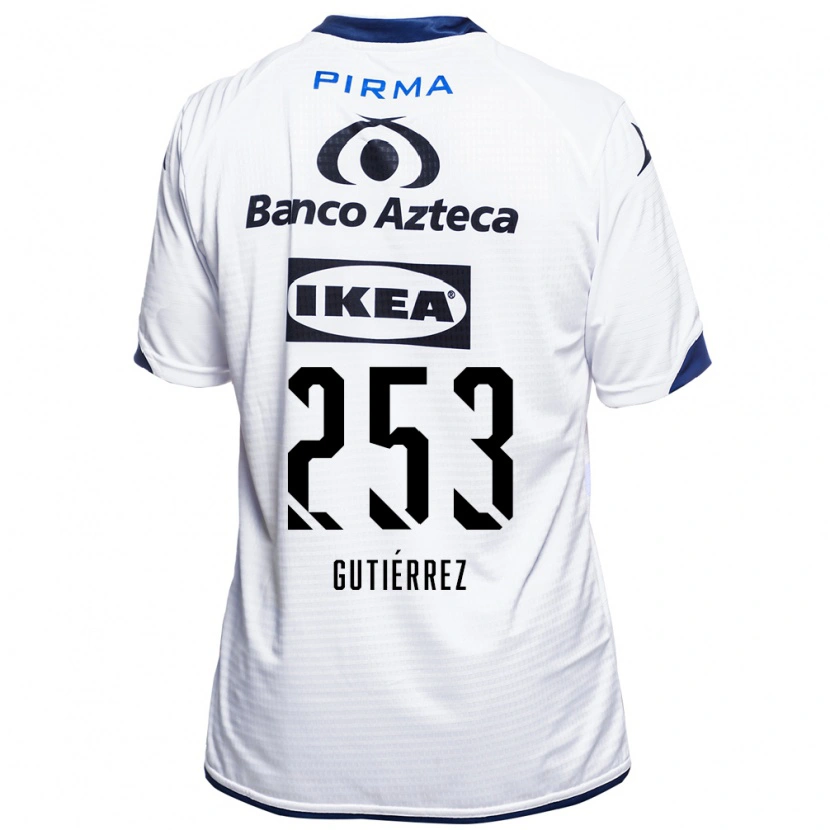 Danxen Mujer Camiseta Santiago Gutiérrez #253 Blanco Negro Azul 1ª Equipación 2026/27 La Camisa