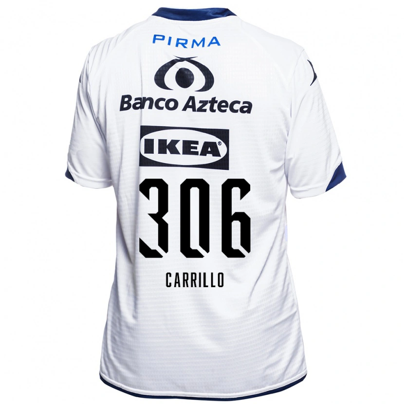 Danxen Mujer Camiseta Alejandro Carrillo #306 Blanco Negro Azul 1ª Equipación 2026/27 La Camisa