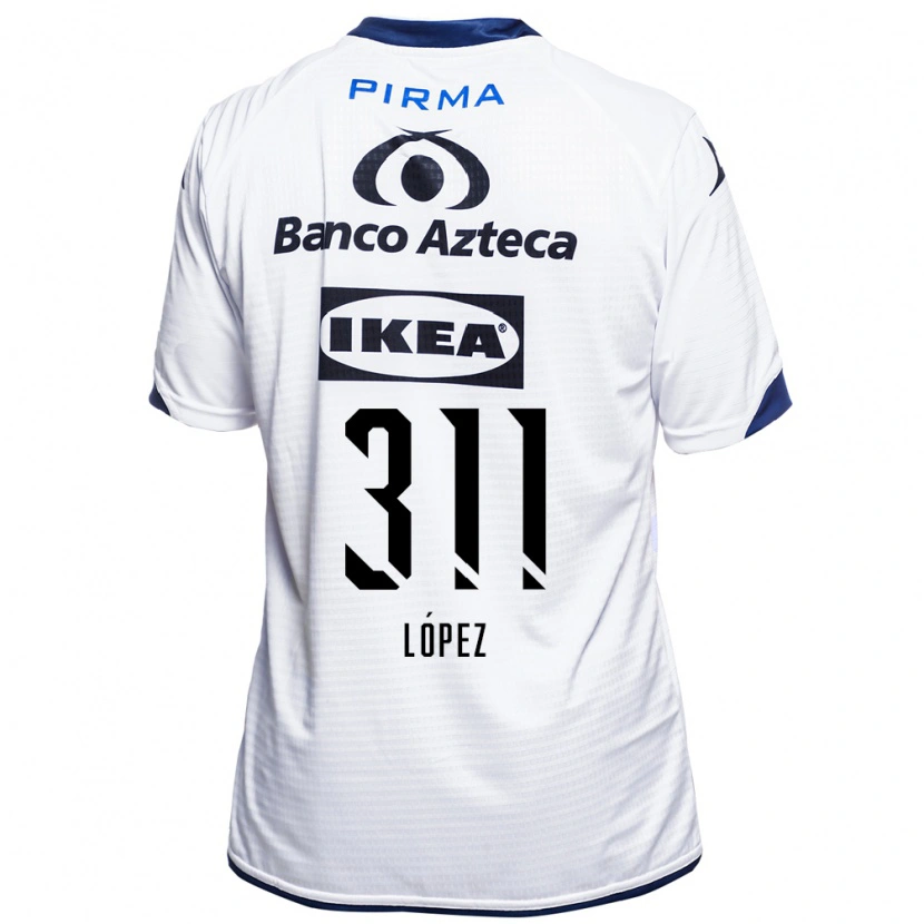 Danxen Mujer Camiseta Aldo López #311 Blanco Negro Azul 1ª Equipación 2026/27 La Camisa