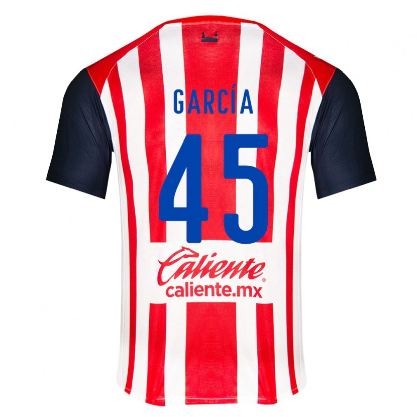 Danxen Mujer Camiseta Eduardo García #45 Rojo Negro Blanco 1ª Equipación 2026/27 La Camisa