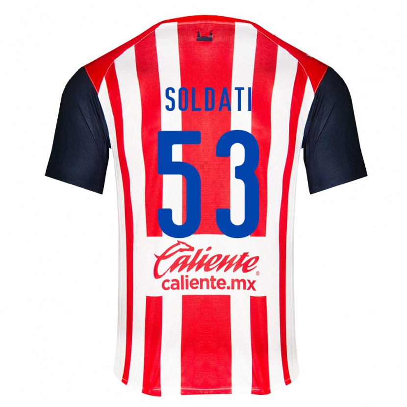 Danxen Mujer Camiseta Carlo Soldati #53 Rojo Negro Blanco 1ª Equipación 2026/27 La Camisa