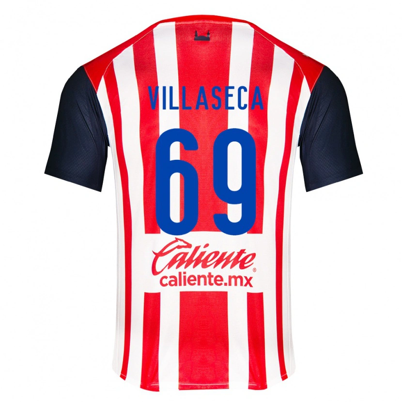 Danxen Mujer Camiseta Daniel Villaseca #69 Rojo Negro Blanco 1ª Equipación 2026/27 La Camisa