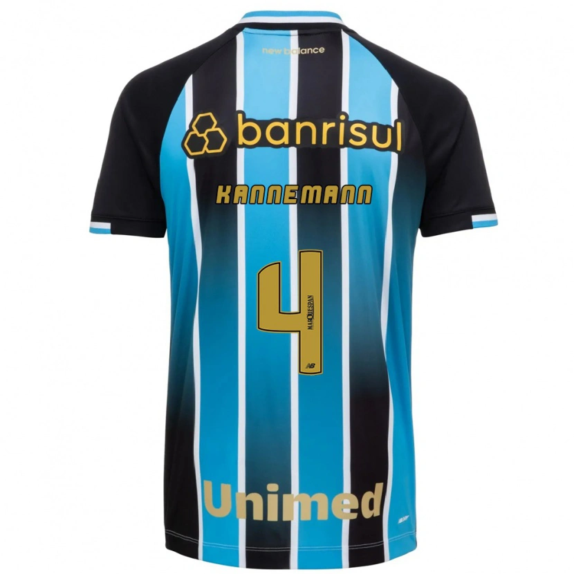 Danxen Mujer Camiseta Walter Kannemann #4 Azul Marrón Negro 1ª Equipación 2026/27 La Camisa