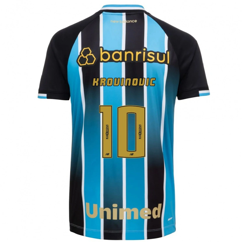 Danxen Mujer Camiseta Filip Krovinovic #10 Azul Marrón Negro 1ª Equipación 2026/27 La Camisa