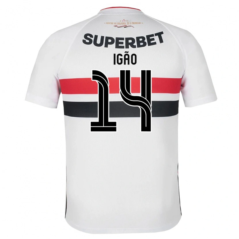 Danxen Mujer Camiseta Igor Odoni Gomes #14 Blanco Rojo Negro 1ª Equipación 2026/27 La Camisa