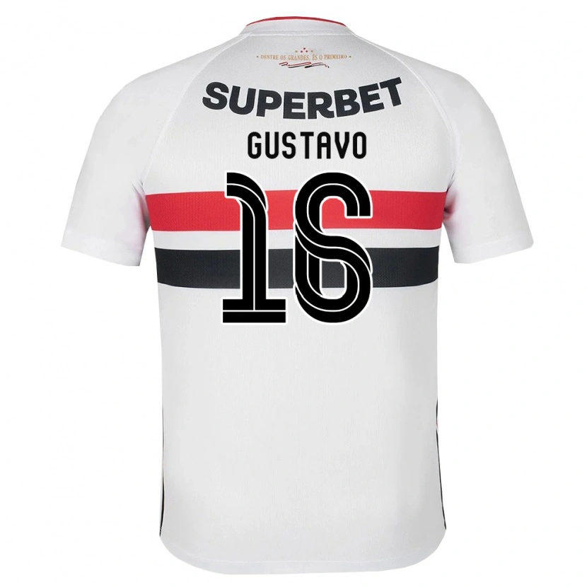 Danxen Mujer Camiseta Luiz Gustavo #16 Blanco Rojo Negro 1ª Equipación 2026/27 La Camisa