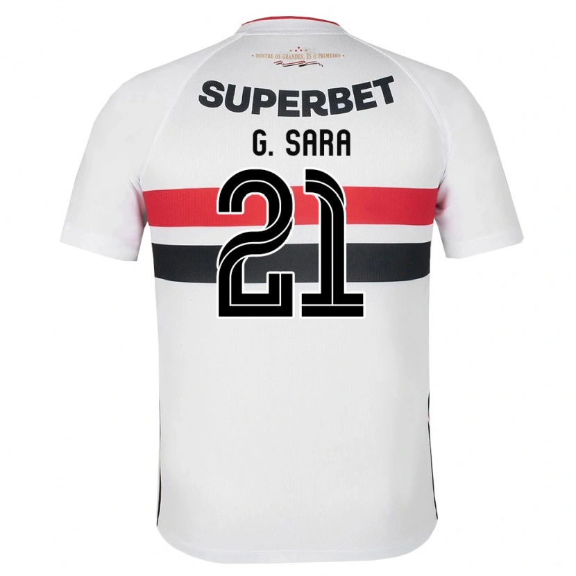 Danxen Mujer Camiseta Gabriel Sara #21 Blanco Rojo Negro 1ª Equipación 2026/27 La Camisa