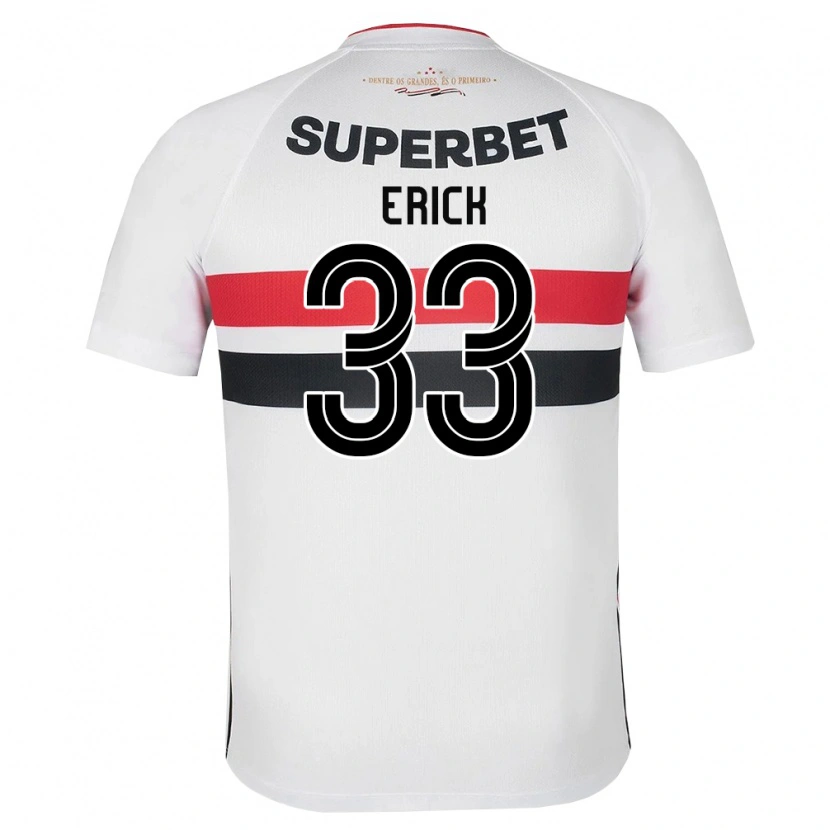 Danxen Mujer Camiseta Erick #33 Blanco Rojo Negro 1ª Equipación 2026/27 La Camisa