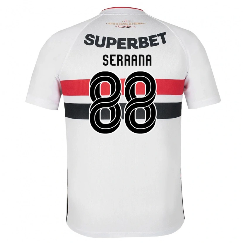 Danxen Mujer Camiseta Serrana #88 Blanco Rojo Negro 1ª Equipación 2026/27 La Camisa