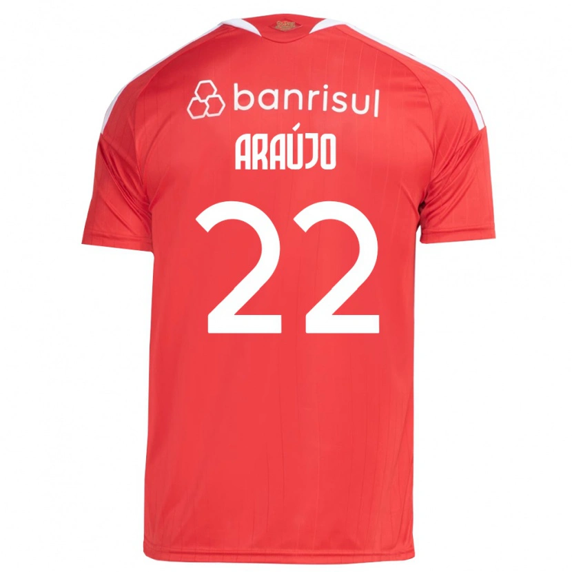 Danxen Mujer Camiseta Kelwin Araújo #22 Rojo Blanco 1ª Equipación 2026/27 La Camisa