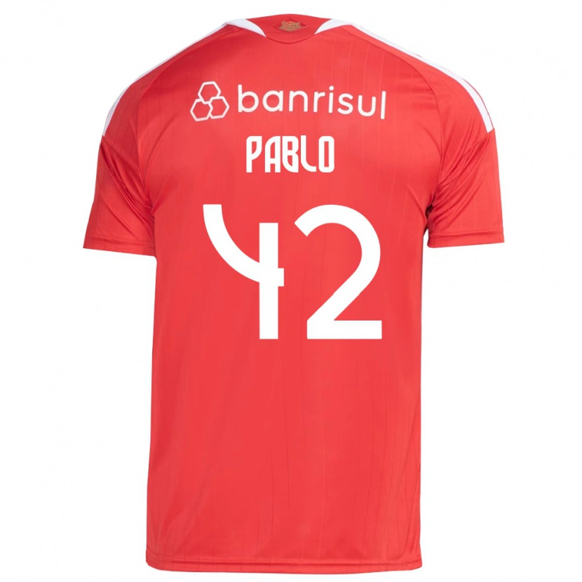Danxen Mujer Camiseta Pablo #42 Rojo Blanco 1ª Equipación 2026/27 La Camisa