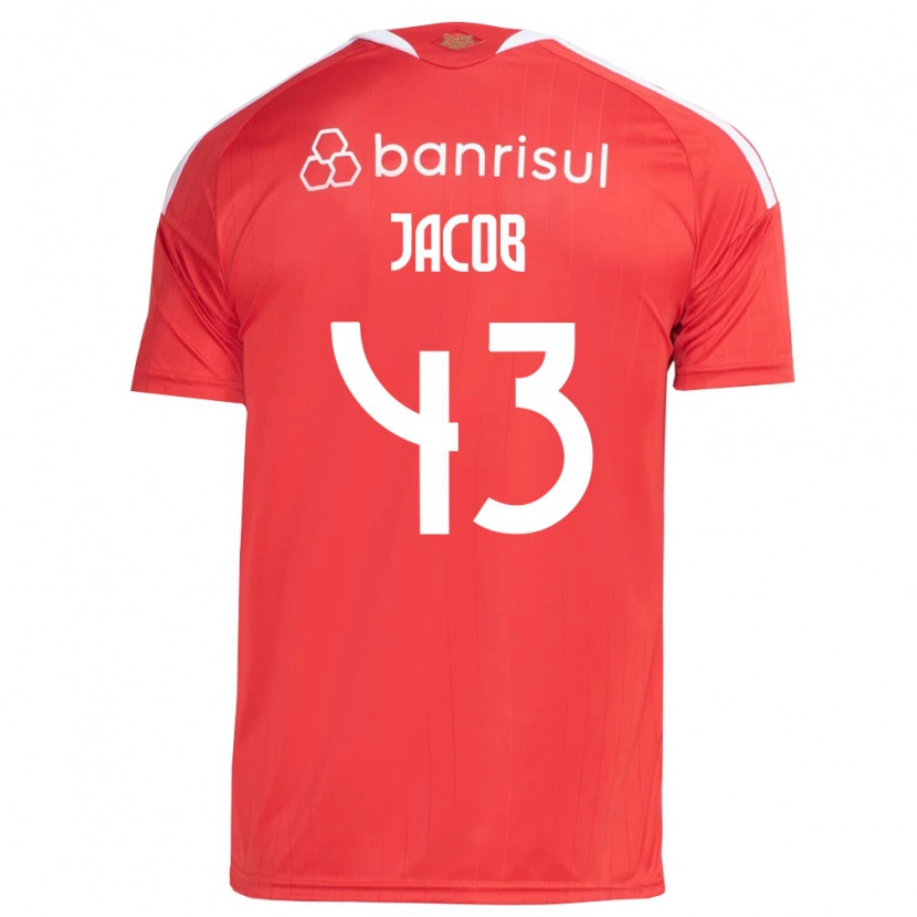 Danxen Mujer Camiseta Bernardo Jacob #43 Rojo Blanco 1ª Equipación 2026/27 La Camisa
