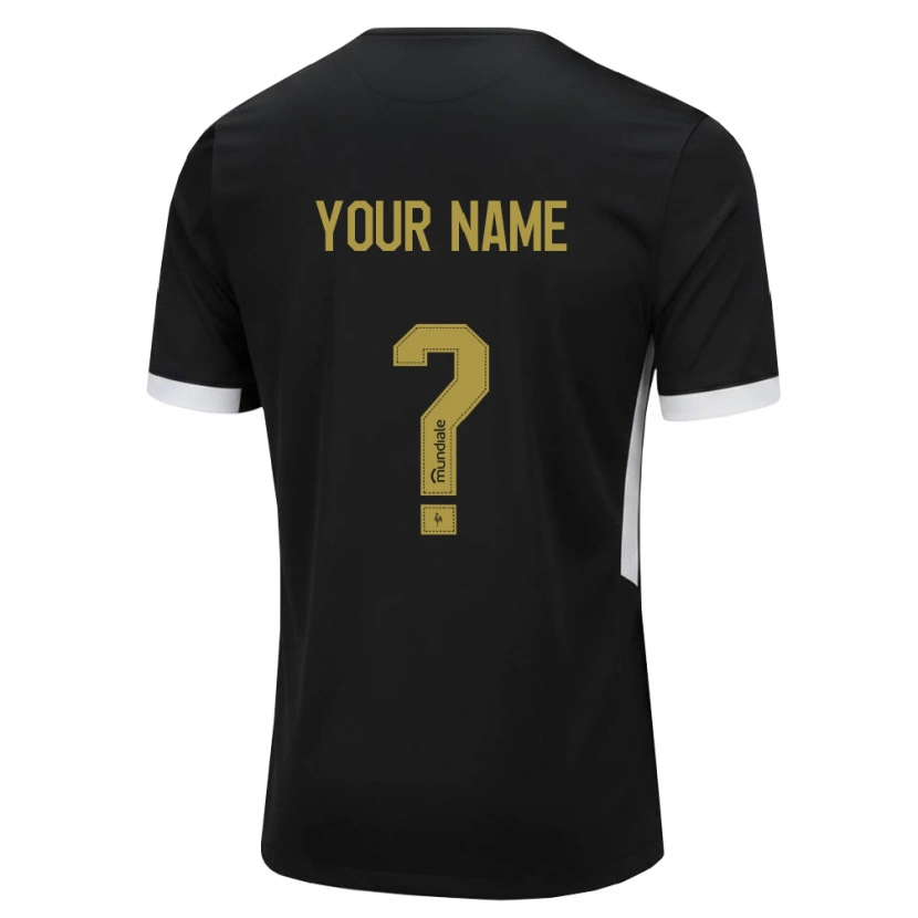 Danxen Mujer Camiseta Su Nombre #0 Blanco Negro Amarillo 1ª Equipación 2026/27 La Camisa