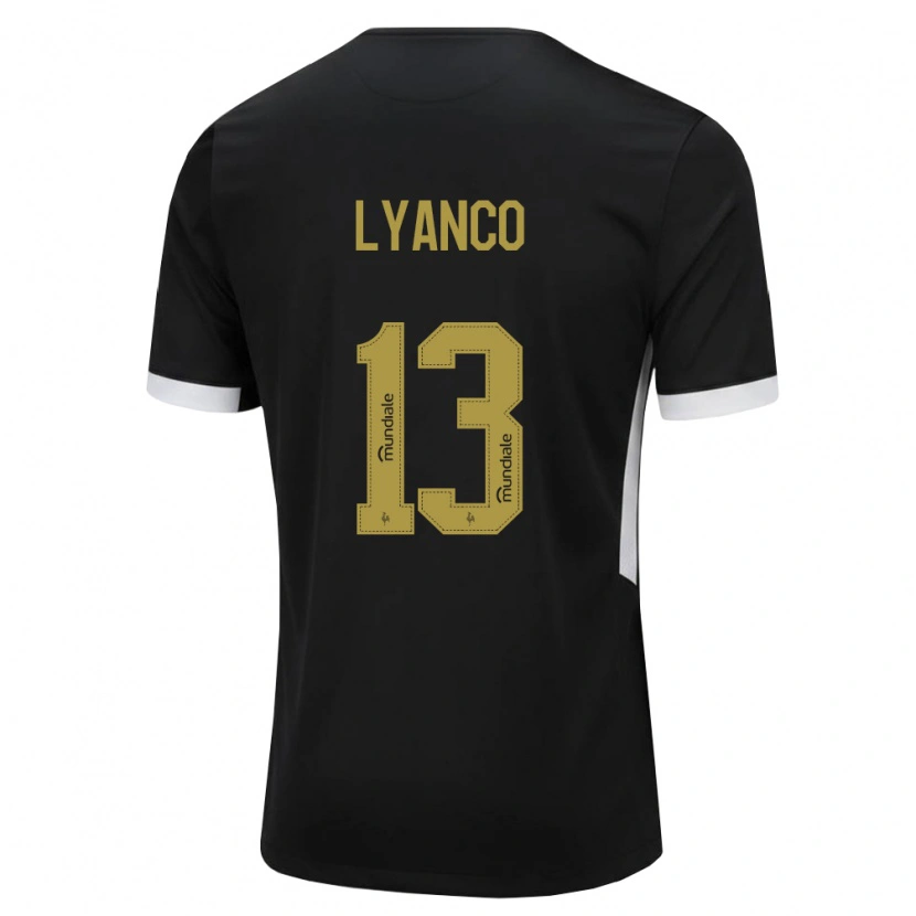 Danxen Mujer Camiseta Lyanco Evangelista Silveira Neves Vojnović #13 Blanco Negro Amarillo 1ª Equipación 2026/27 La Camisa