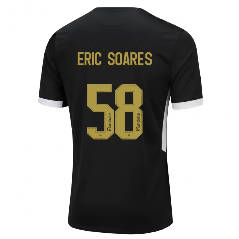 Danxen Mujer Camiseta Eric Soares #58 Blanco Negro Amarillo 1ª Equipación 2026/27 La Camisa