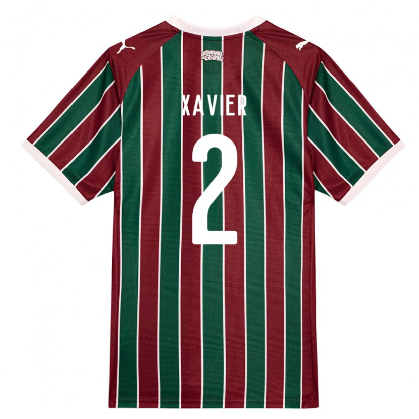 Danxen Mujer Camiseta Samuel Xavier #2 Verde Borgoña Blanco 1ª Equipación 2026/27 La Camisa