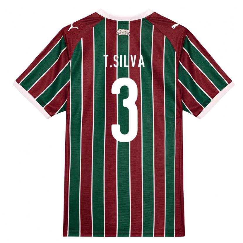Danxen Mujer Camiseta Thiago Silva #3 Verde Borgoña Blanco 1ª Equipación 2026/27 La Camisa
