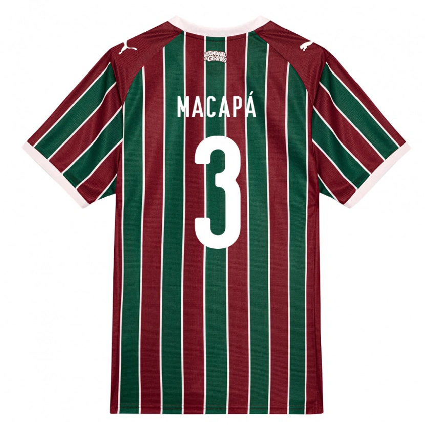 Danxen Mujer Camiseta Gabriel Macapá #3 Verde Borgoña Blanco 1ª Equipación 2026/27 La Camisa