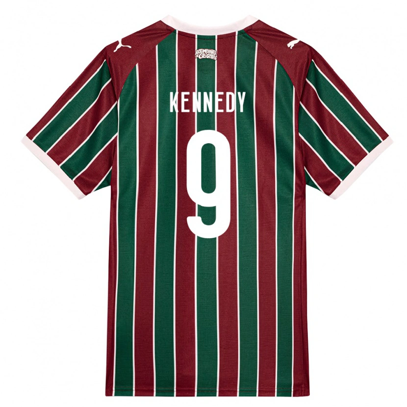 Danxen Mujer Camiseta John Kennedy #9 Verde Borgoña Blanco 1ª Equipación 2026/27 La Camisa