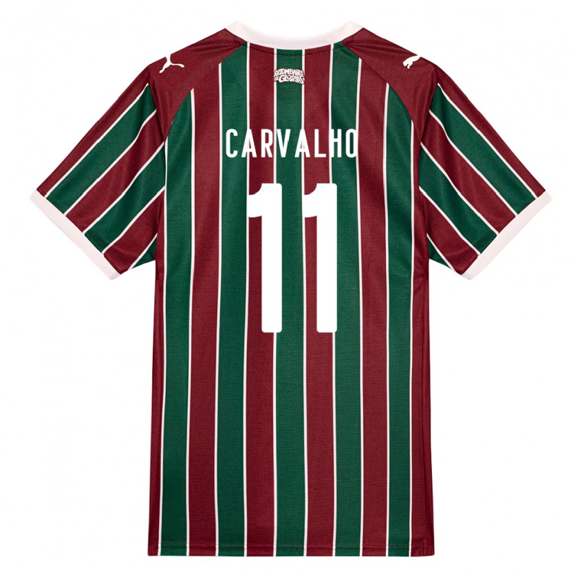 Danxen Mujer Camiseta Léo Carvalho #11 Verde Borgoña Blanco 1ª Equipación 2026/27 La Camisa