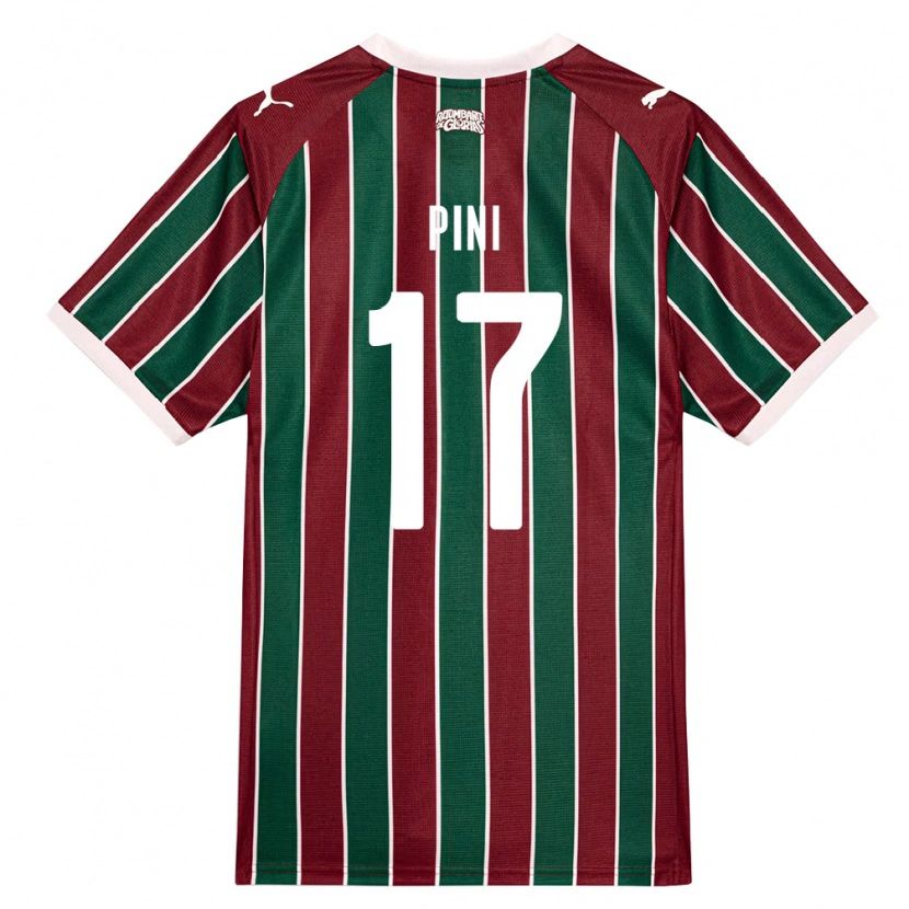 Danxen Mujer Camiseta Camila Pini #17 Verde Borgoña Blanco 1ª Equipación 2026/27 La Camisa
