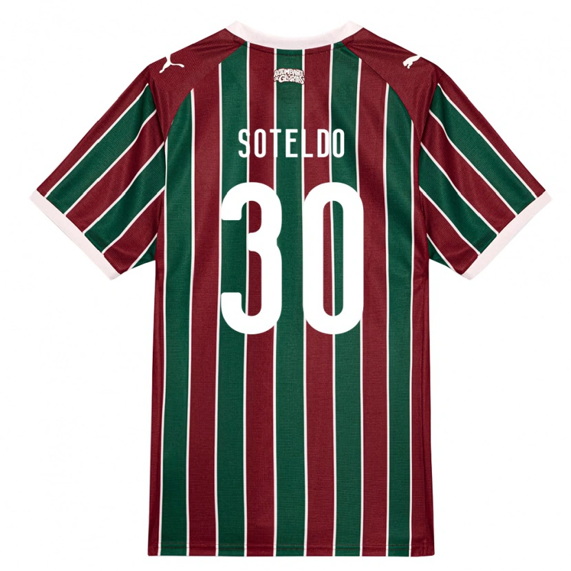 Danxen Mujer Camiseta Yeferson Soteldo #30 Verde Borgoña Blanco 1ª Equipación 2026/27 La Camisa
