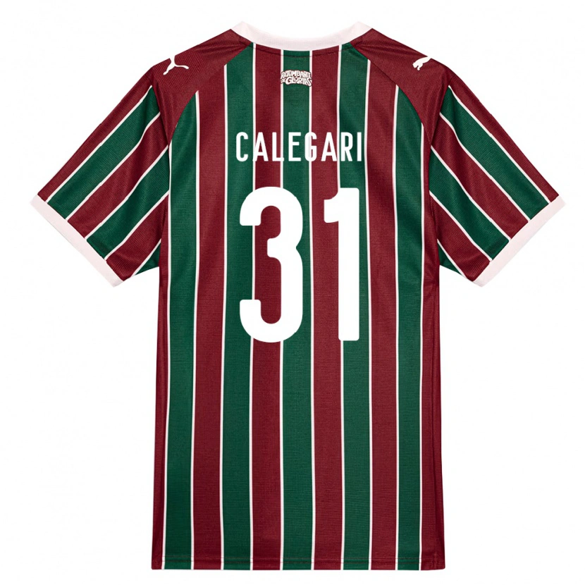 Danxen Mujer Camiseta Calegari #31 Verde Borgoña Blanco 1ª Equipación 2026/27 La Camisa